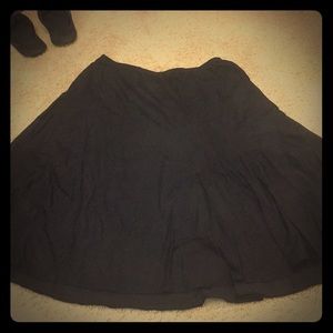 Eileen Fisher Black elastic cinch skirt